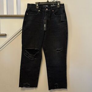 Fashion Nova NWT Night Drive Ripped Ankle Jeans women’s juniors size 7